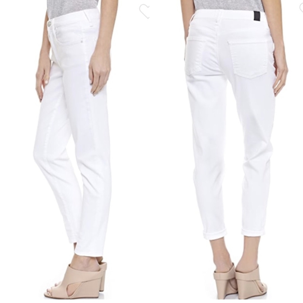 VINCE Mason Relaxed Rolled White Jeans 29